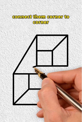 How to Draw an Impossible Cube with Two Squares