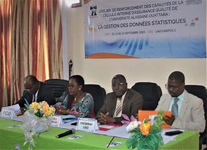 Atelier de renforcement des capacités de la cellule interne d’assurance qualité de L’UAO « La Gestion Des Données Statistiques » Université Alassane Ouattara, 11-13 septembre 2019 : Allocution du Président de l’UAO. Professeur Lazare POAMÉ - Abidjan.net News