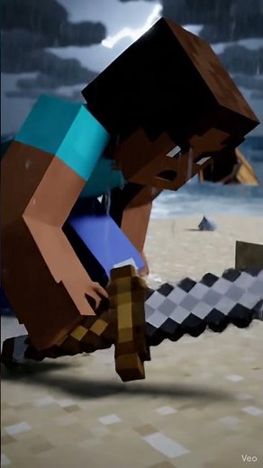 🌧️ A deadly storm… a broken ship… and Steve washed ashore.What happens next in this #Minecraft