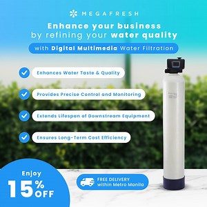 Upgrade your business with Megafresh's cutting-edge Digital Multimedia filtration system, delivering high-quality, faster-flowing filtered water. Our innovative technology traps a wider range of particles, ensuring longer operational efficiency. 💧 | Megafresh Water & Air Purifier