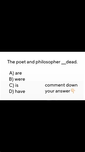 English Grammar Rule | The poet and philosopher is/are?