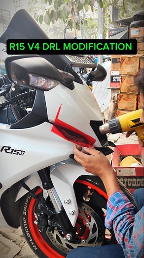R15 v4 Drl modification . . . . . . #r15v4 #yamaha #ride #reels #moto #instagramreels #trending #viral #modification | Ride With Sahensha