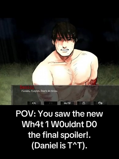 The new spoiler from the final of the Yandere male lead Wh4t 1 W0uldnt D0 visual novel by s1ckhead on Itch.io is out I guess. It gives me chills lol. #greenscreen #w1wd #danielwh4t1w0uldntd0 #fyp #pov