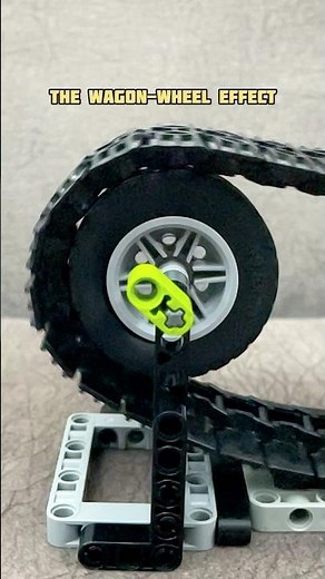 The Wagon-Wheel Effect (Optical Illusion) #optical #illusion #lego #legotechnic #experiment