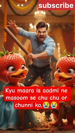 They are chased away, yet Chu’s hard work brings happiness,🍓🐥#cute #duck#straberry#emotionalstory