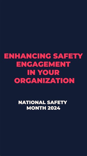 It's National Safety Month! Each week of June, we'll highlight different safety topics to promote an environment where workplace safety is paramount. This week, we're focused on safety engagement. The key benefit of safety engagement is that it creates a culture where employees are not just following rules but are emotionally invested in safety as a core value. Engaged employees view safety not just as a job requirement but as a personal responsibility and commitment to protecting themselves and