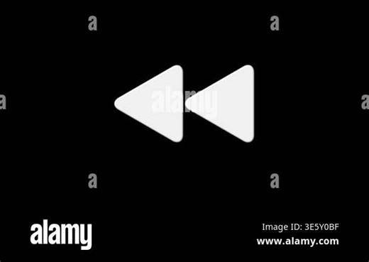 Animation of rewind symbol on white transparent with alpha channel. Rewind Graphic transparent background 4k visuals Stock Video Footage - Alamy