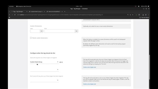 Matomo Tag Manager: Create Custom Event Group Triggers with MTM Extended (Openmost) | Ronan Chardonneau | 16 comments