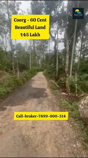 Freeland Properties on Instagram: "60 Cent Beautiful Land For Sale | Coorg | Karnataka Call-broker-7899-900-314 Tar road Frontage,Tourist place, silent area, beautiful natural view around, foggy, cool weather, areca nut, Coconut and other trees, open well, plenty of water, electricity, suitable for resort, homestay, farm house, villa purpose total 45 lakh asking, slightly negotiable. #Purchase #sale #rent #resort #lease Exchange commercial residential Farm Usedcarsales Agricultural Visit Our Fac