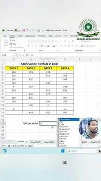 Apply COUNT Formula in Microsoft Excel! 🔢📊