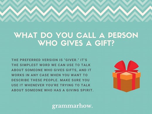 11 Words For A Person Who Gives A Gift