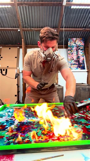 P.S The flames are a little extra. It’s the CO2 that removes oxygen bubbles from just under the surface. This is achieved with a little blue flame. Go gentle - epoxy can burn. I just like it big.