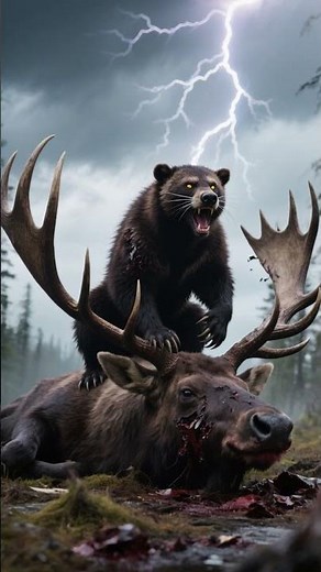 Wolverine vs Moose, Goat #shorts #short #animals