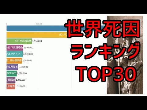 世界死因ランキングTOP30 【統計・データ】