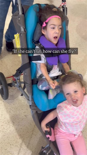 2M views · 11K reactions | How does Ari fly if she can’t sit? - just like this! Please note- THIS tomato chair is not FAA approved but tomato chair does have one that is. We always take the gamble of flying with it #disability #cerebralpalsy #cp #adapt | Ariana Rye Foundation | Facebook