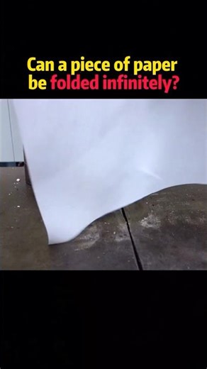 Can a piece of paper be folded infinitely #knowledge #science