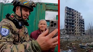 Watch: Ukraine’s evacuation ‘angels’ getting out frontline town’s last residents