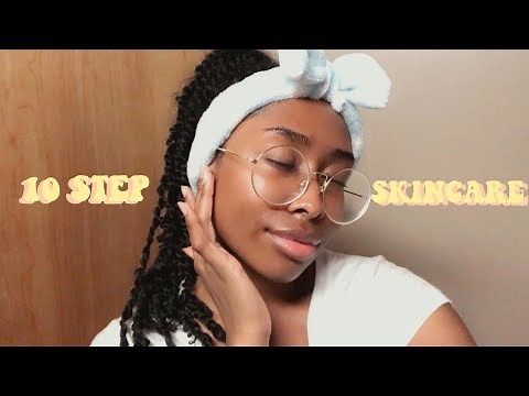 10 STEP KOREAN SKIN CARE ROUTINE ♡ Affortable K-Beauty