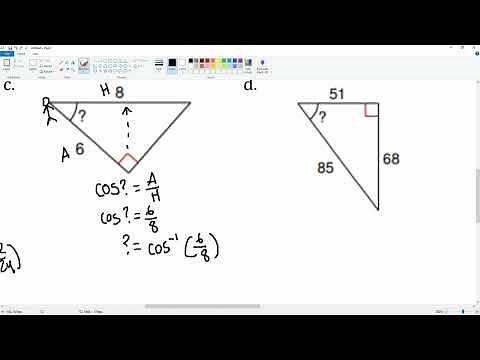Find the measure of the indicated angle to the nearest degree. Solving Using Inverse Trig. #9
