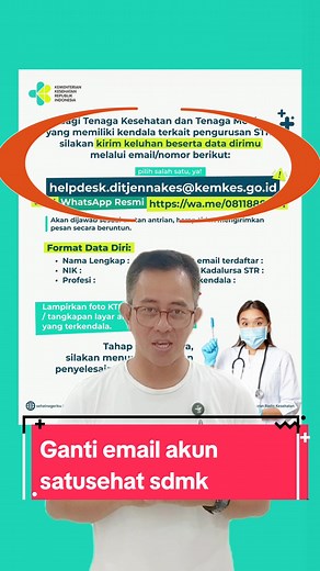 Cara Ganti Email Akun di Satu Sehat SDMK