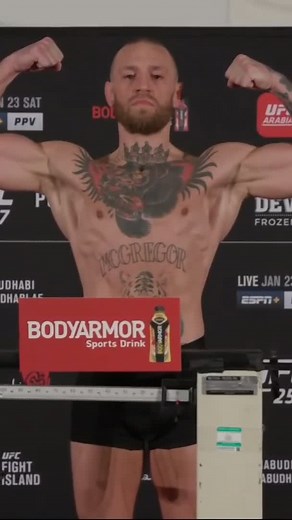 Conor McGregor UFC 257 Championship Weight Revealed