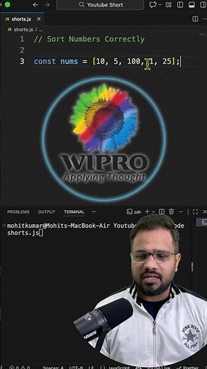 JavaScript Interview Question: Sort Numbers Correctly #coding #interview #dsa