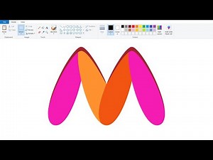How to draw Myntra Logo in Computer using Ms Paint | Logo Designing Tutorial in Ms Paint.