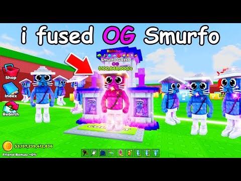 I Spent $20,000 Robux To Get Every OG Smurfo Gatto Mutation in Break a Lucky Block Roblox..