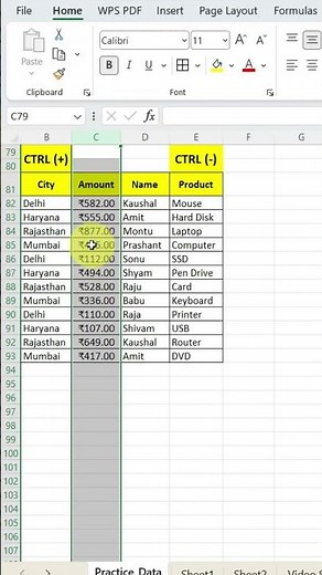 Excel Shortcut to Reorder Columns Quickly