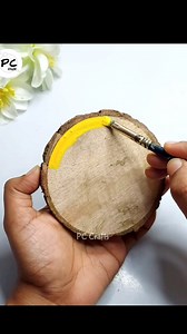 Beautiful sunset painting on wood.. | PC Crafts