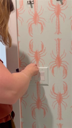 Jennifer and Christine from JamesdesignCo30a called us for this fun wallpaper installation