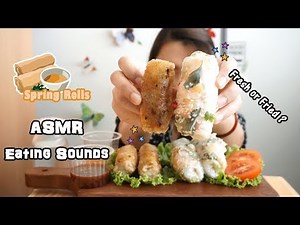 ASMR Fresh & Fried Spring Rolls | Crunchy Eating Sounds | No Talking