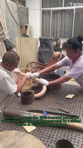 "Traditional Rattan Chair Making! 🪑 Handcrafted Furniture Masterclass"