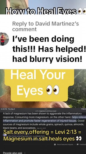 Heal Your Eyes with Organic Salt | Bible Health Book Link
