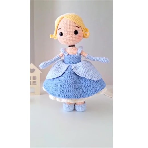 Crochet Cinderella Doll Amigurumi English Pattern - Etsy