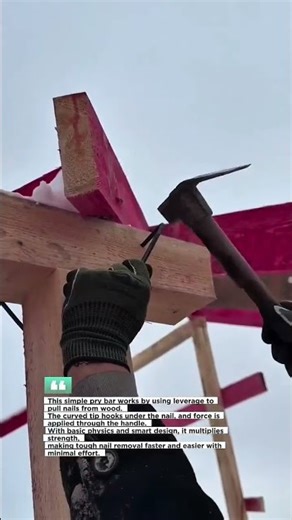 This Simple Pry Bar Uses Leverage to Remove Nails #Construction #HandTools #Carpentry