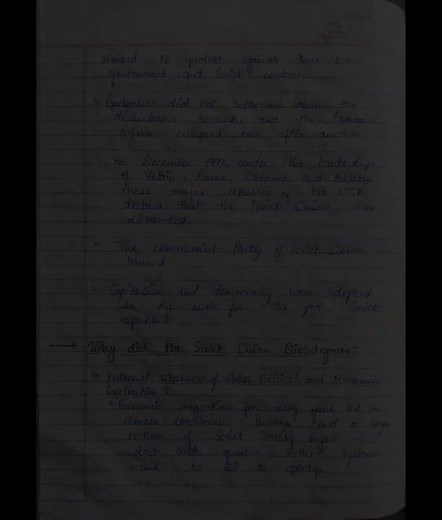 Handwritten notes of The End of Bipolarity class 12