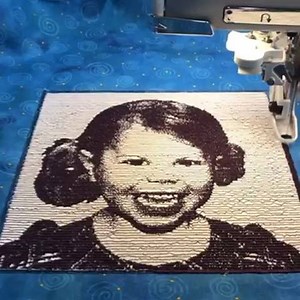 @karenlovestoquilt is experimenting with linear photostitch in PREMIER 2 Ultra Embroidery Software! #premierplus2 #premierplusembroidery #photoembroidery #husqvarnaviking #sewworthit | Husqvarna Viking North America