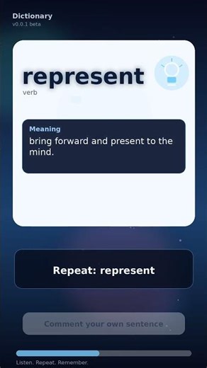 Represent Meaning: bring forward and present to the mind #shorts