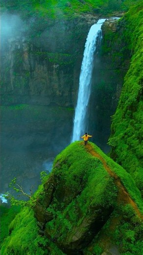 Most beautiful waterfall in Maharashtra - Kumbhe waterfalls. #kumbhe #waterfall #monsoon
