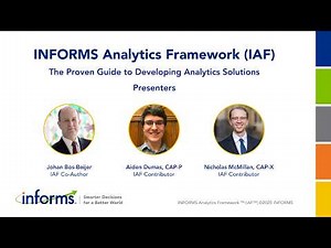 INFORMS Analytics Framework - Your Roadmap to Analytics Success