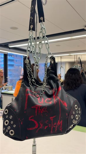 Amber | Plus Size Model | Fashion Designer | NY | on Instagram: "FTS Hobo Bag S/W26’ never forget. history is repeating itself. innocent black and brown bodies are getting slaughtered and k!lled every day. government violence is at an all time high. we must rebel. f!ck genocide. f!ck ICE. and f!ck the system. and if you’re reading this and don’t agree, f!ck you too #okamber1021 @idollyabyss"