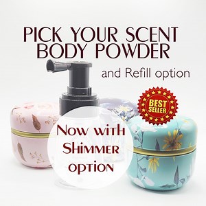 Pick Your Scent Body Powder (shimmer Available) 4oz, Talc Free, Natural Organic Arrowroot,dusting Powder Puff, Refill Pouch Best Body Powder - Etsy