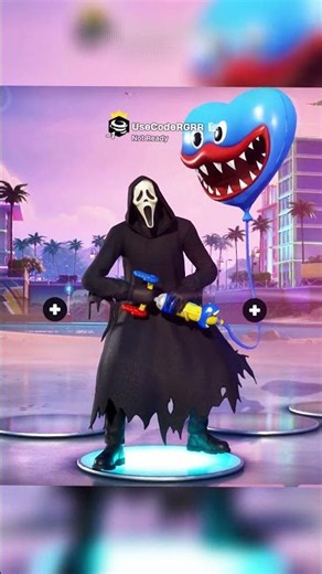 HUGGY WUGGY Emote and Ghost Face Skin 💙💙