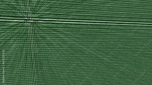 Colorful digital binary data digits and streaming source code background with light beams