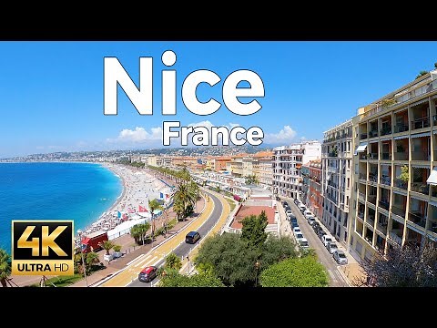 Nice, France Walking Tour (4k Ultra HD 60fps) – With Captions