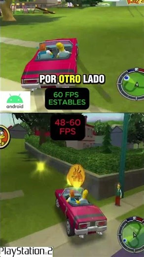 SIMPSONS HIT AND RUN ANDROID VS PS2 || COMPARACION ENTRE VERSIONES