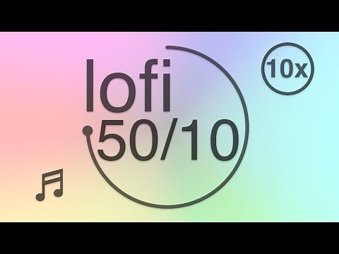 50/10 - Pomodoro - 50 minute timer with 10 minute breaks - lofi - Muted Pastel Colors