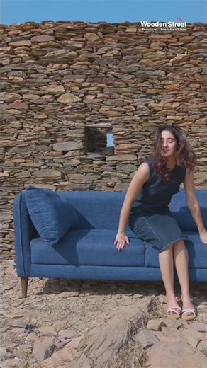 Oxford 3 Seater Sofa (Iris Blue) | Modern Comfort Meets Timeless Style | Wooden Street