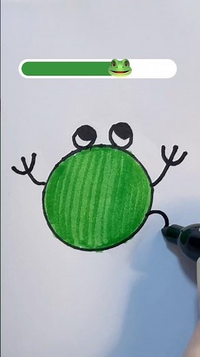 How to Draw a Frog easy | Step by step Drawing for kids🐸